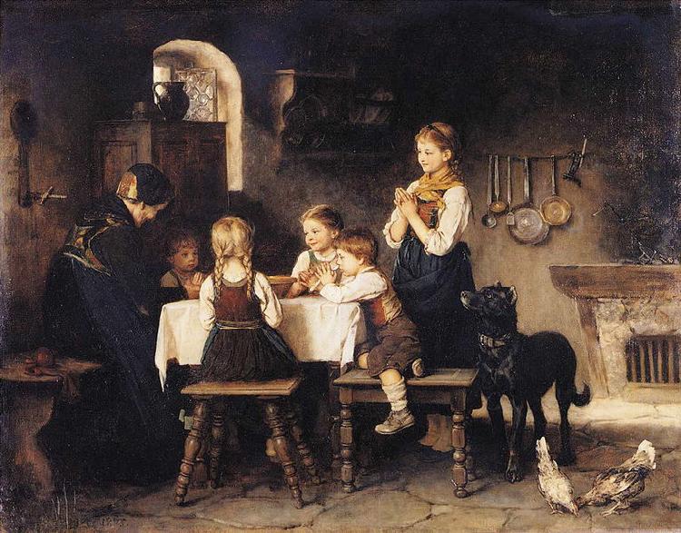 Franz von Defregger Grace Before Meal France oil painting art